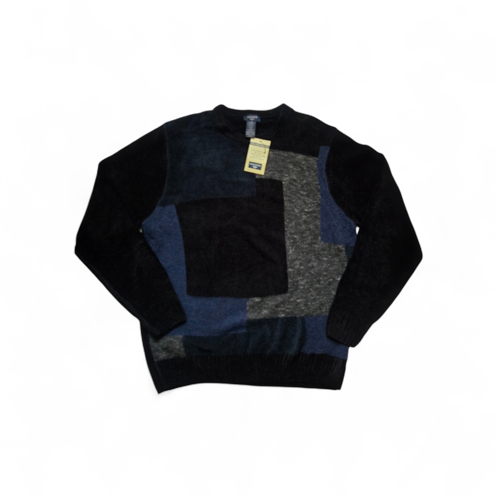 Dockers Men's Black and Blue Sweater